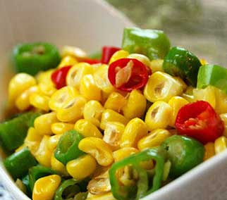 青椒炒玉米的做法