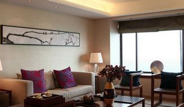 客厅简约中式风格设计效果图