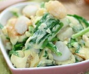 蒜苗带子炒鸡蛋