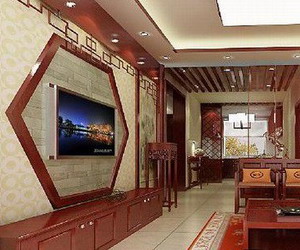 中式客厅装修效果图