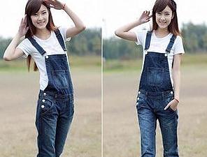 吊带牛仔连体裤搭配推荐