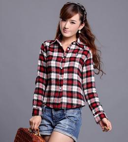 女式格子衬衫搭配方法