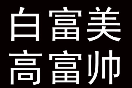 网络热词白富美与高富帅